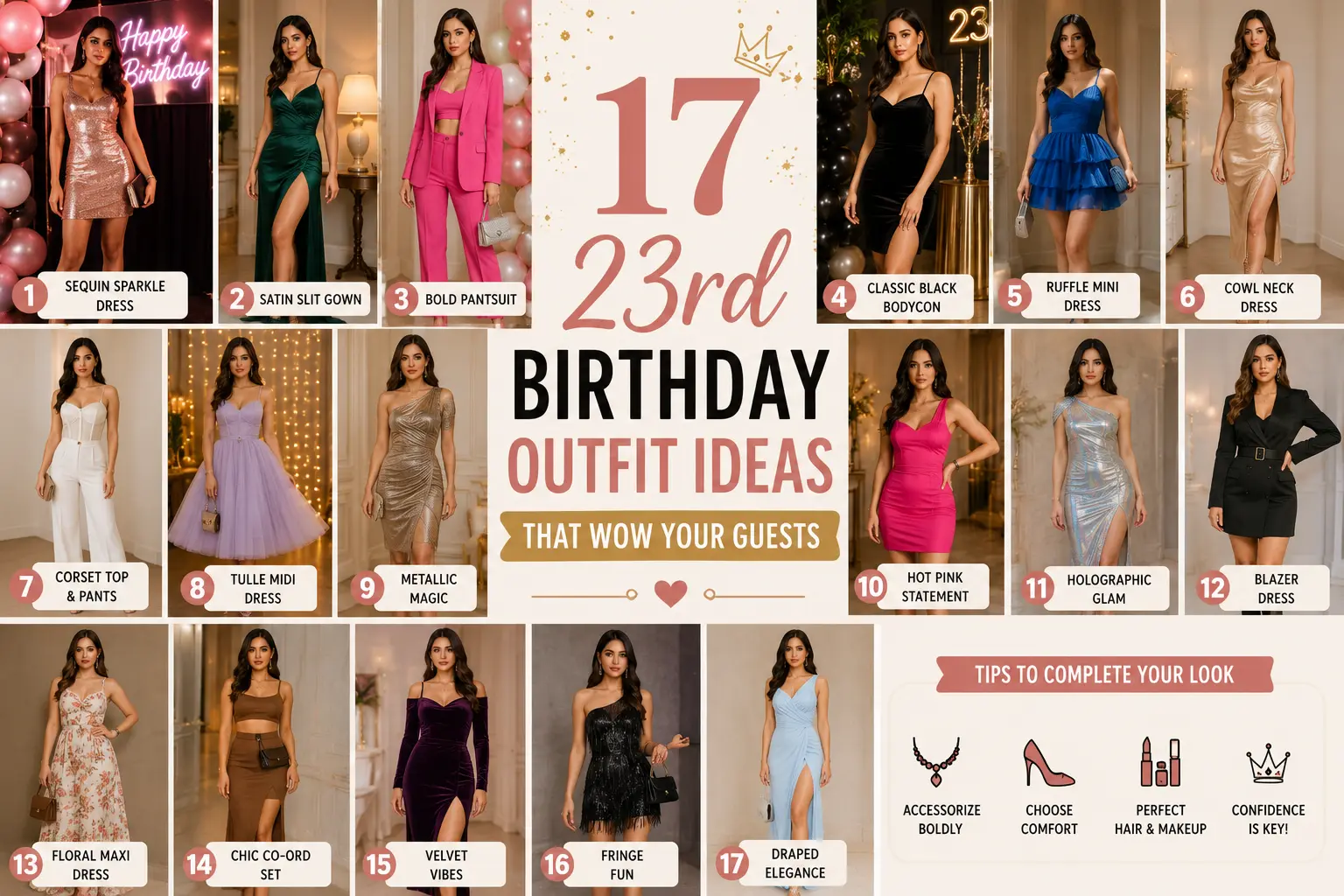 17 23rd Birthday Outfit Ideas That Wow Your Guests - blog type image The Look Story