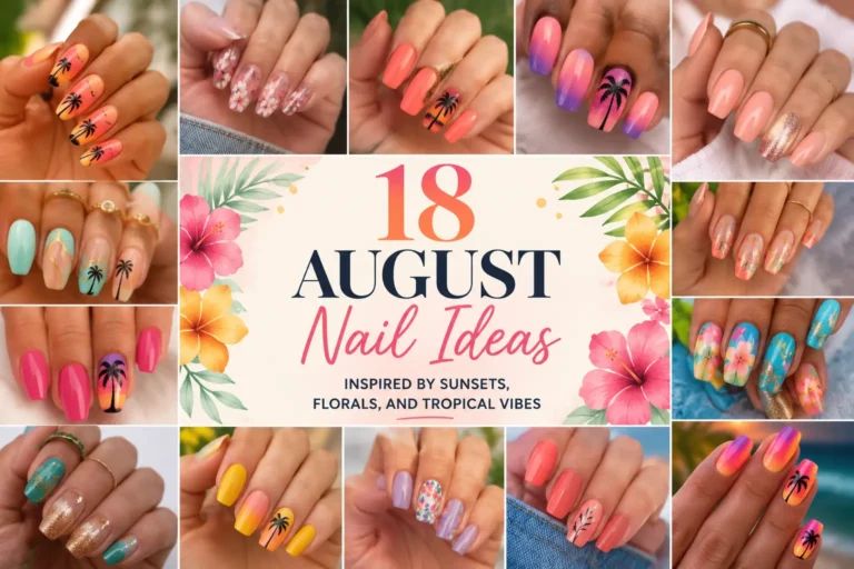 18 August Nail Ideas Inspired by Sunsets, Florals, and Tropical Vibes The Look Diary