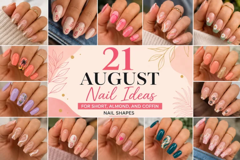 21 August Nail Ideas for Short, Almond, and Coffin Nail Shapes The Look Diary