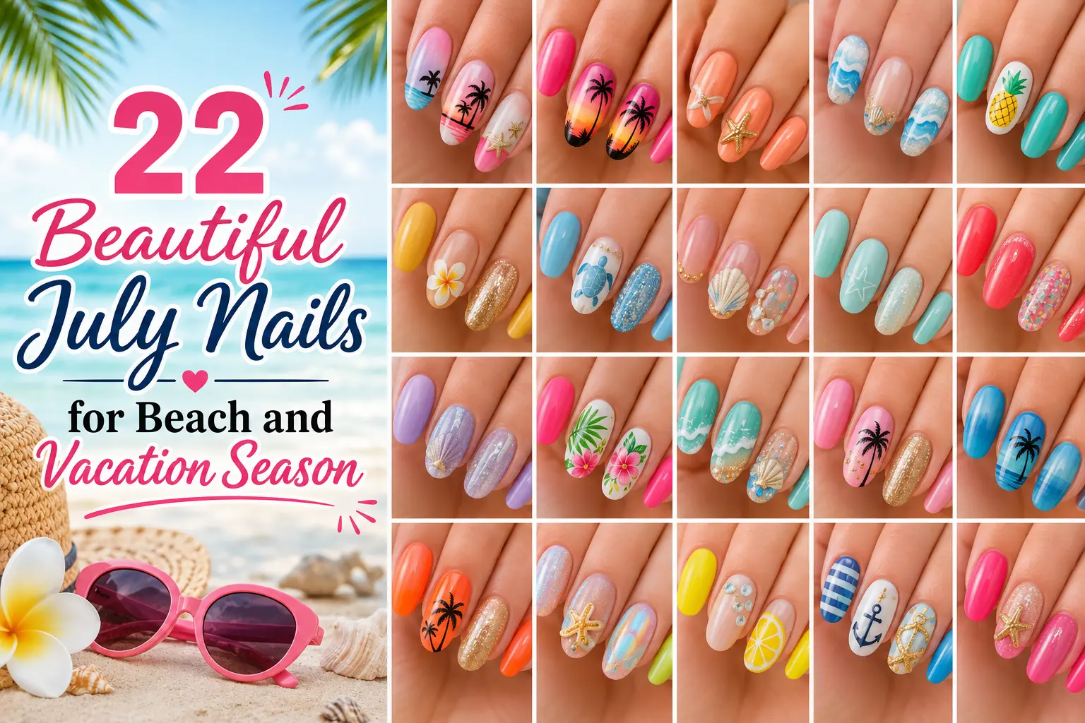 22 Beautiful July Nails for Beach and Vacation Season The Look Diary