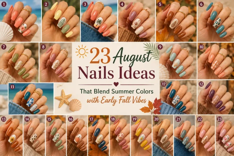 23 August Nails Ideas That Blend Summer Colors with Early Fall Vibes The Look Diary