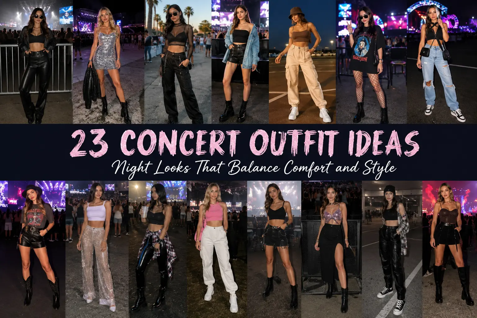 23 Concert Outfit Ideas Night Looks That Balance Comfort and Style