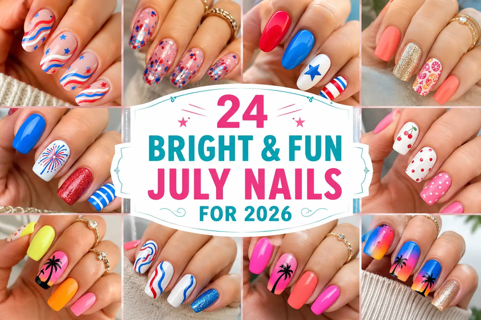 24 Bright and Fun July Nails for 2026 The Look Diary