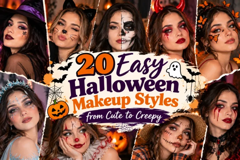 20 Easy Halloween Makeup Styles from Cute to Creepy The Look Diary