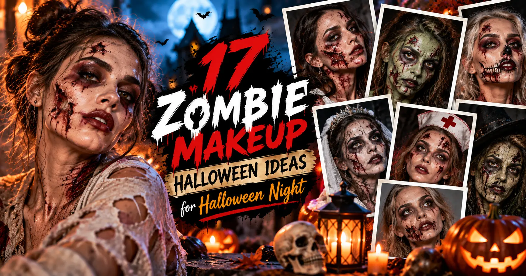 17 Zombie Makeup Halloween Ideas for Halloween Night