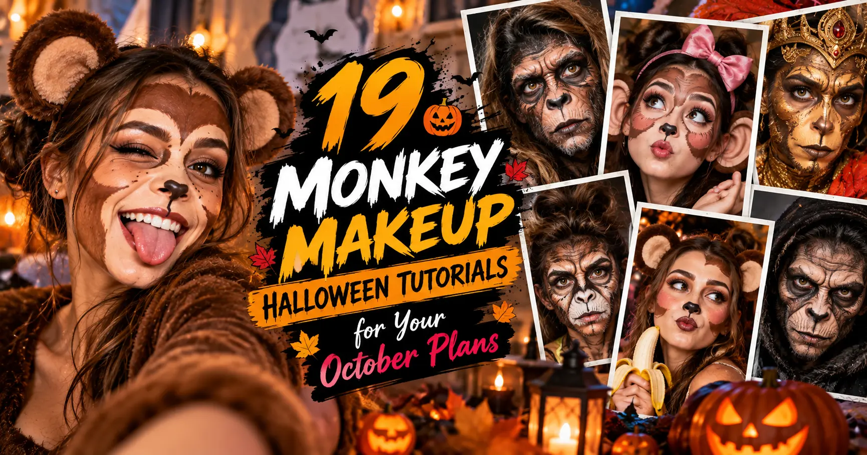 19 Monkey Makeup Halloween Tutorials