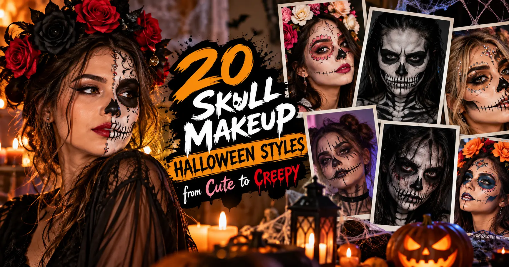 20 Skull Makeup_ From Cute to Creepy