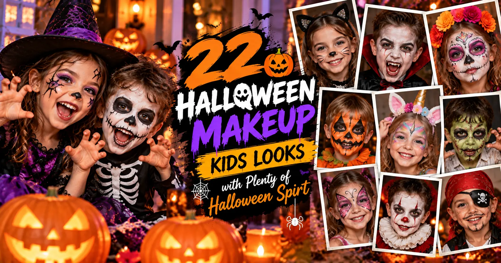 22 Halloween Makeup Kids Looks with Plenty of Halloween Spirit