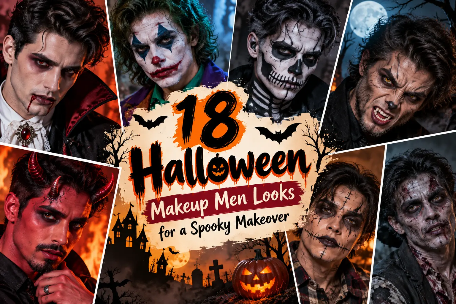 18 Halloween Makeup Men Looks for a Spooky Makeover