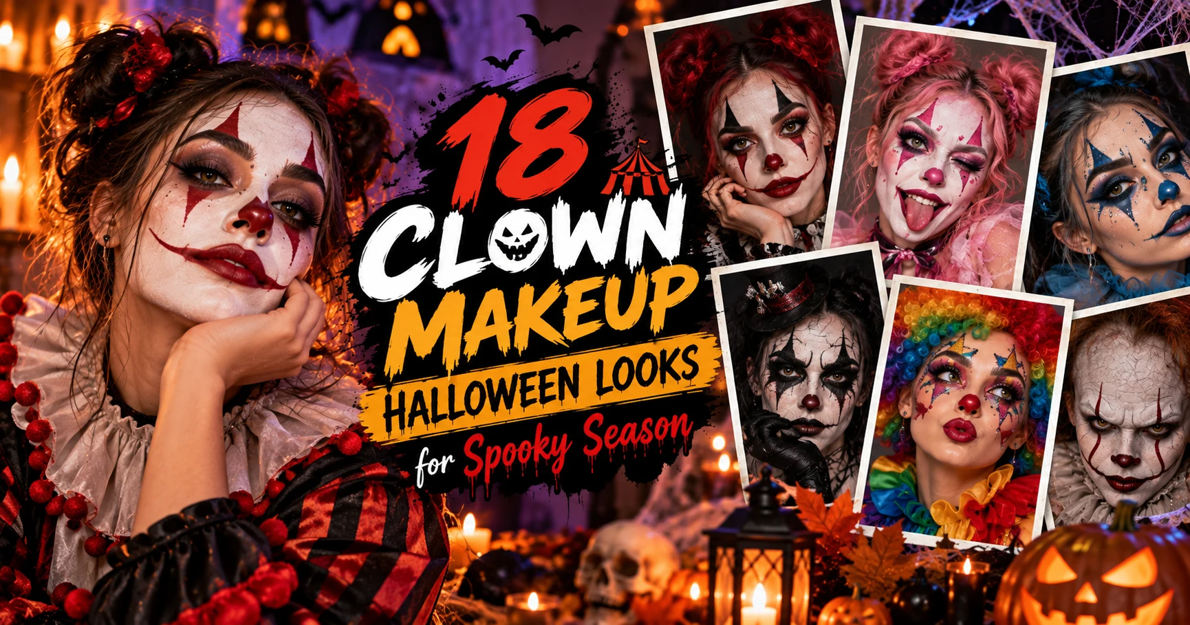 18 Clown Makeup Halloween Looks for Spooky Season